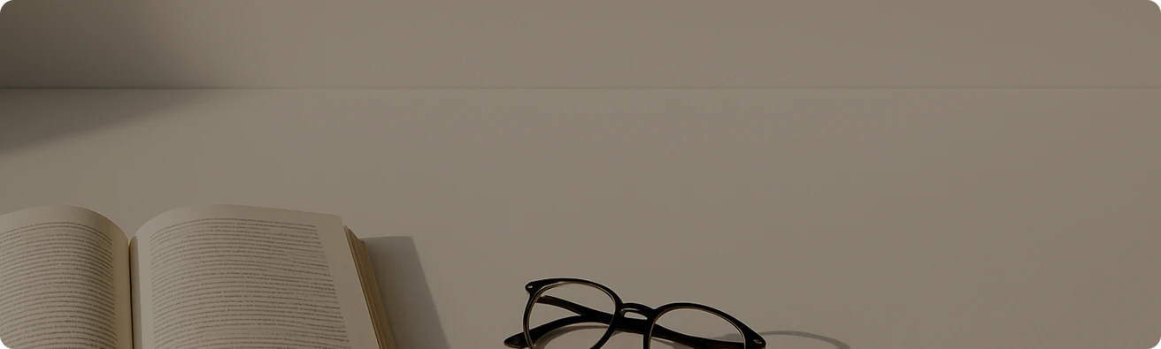 book and glasses